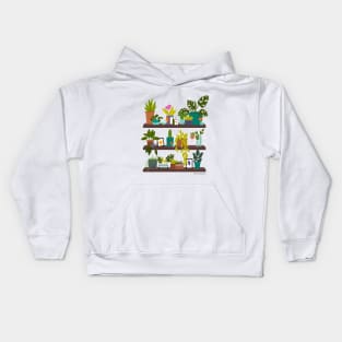 Plant Heaven Shelves Kids Hoodie